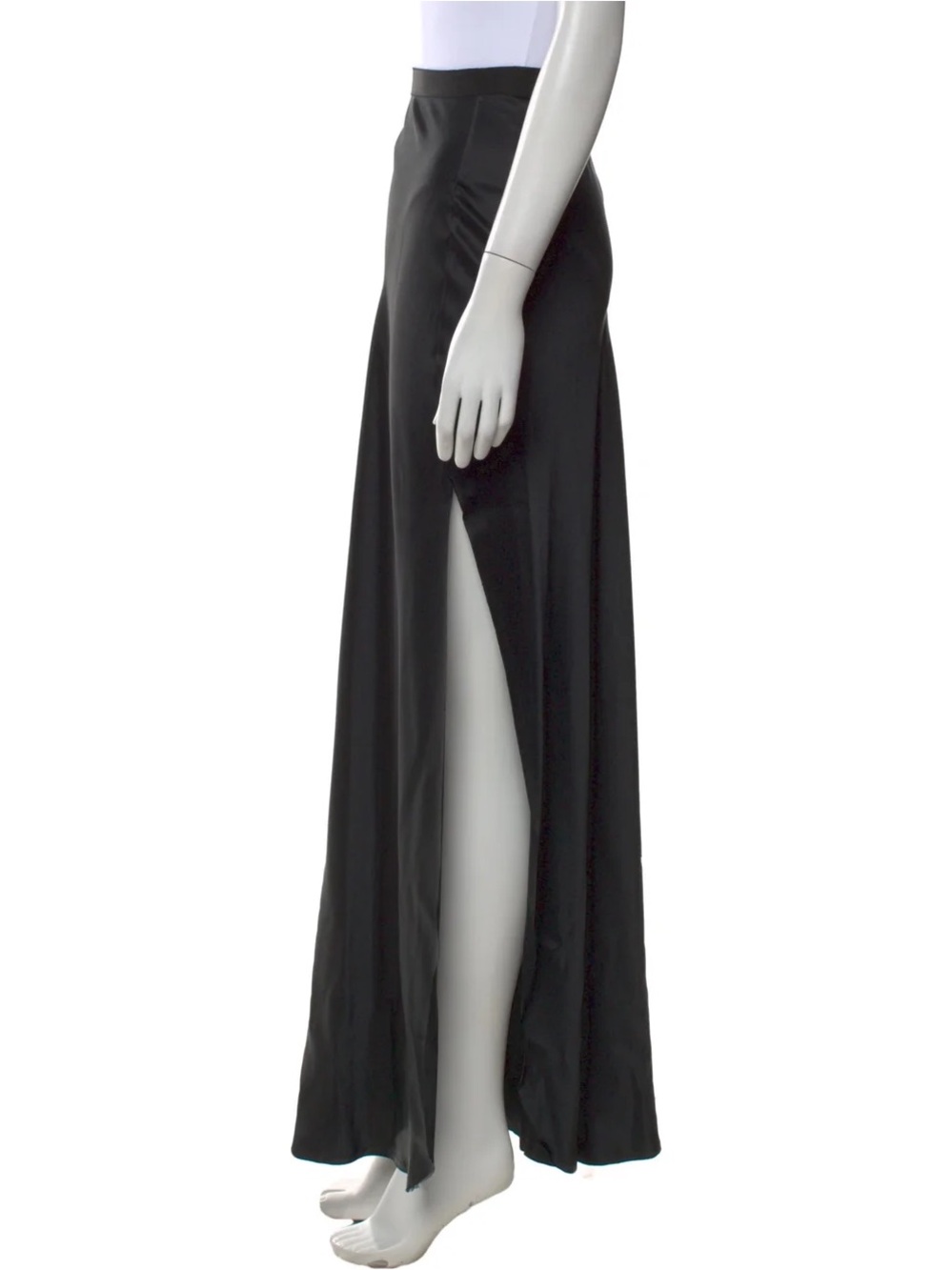 Nili Lotan Black Maxi Skirt with High Side Slit